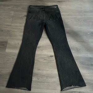 Faded black Mother flare jeans